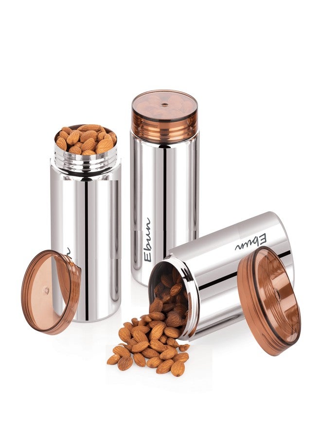 Ebun Stainless Steel Containers for Kitchen | Steel Storage Containers for Kitchen | Steel Container with Lid | Kitchen Containers Set Steel | Small Steel Containers | 700 Ml Capacity | Pack of 3 - Image 3